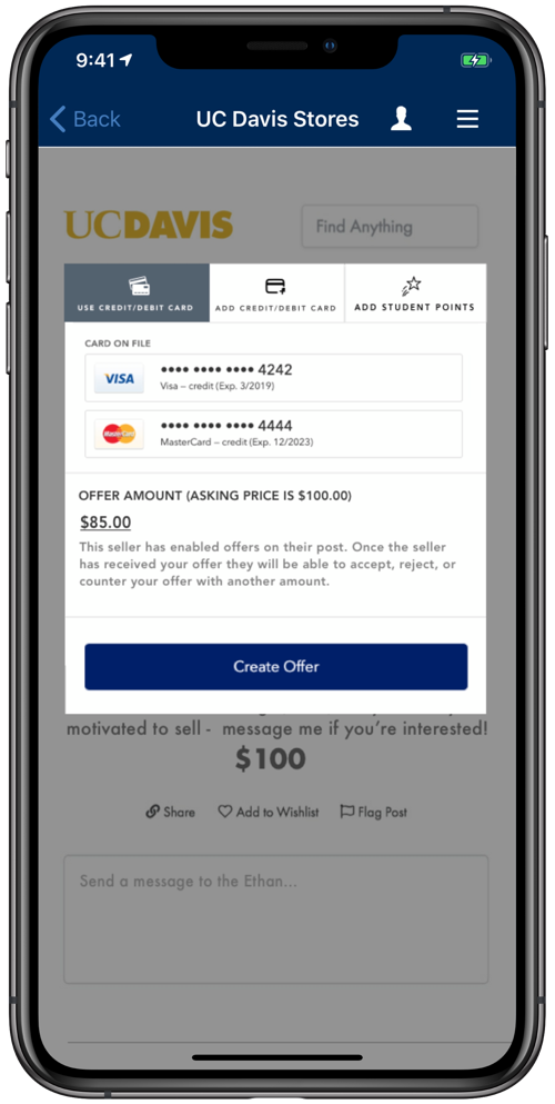 With Modo's purchase of Ulyngo, student-to-student transactions are safe and secure.