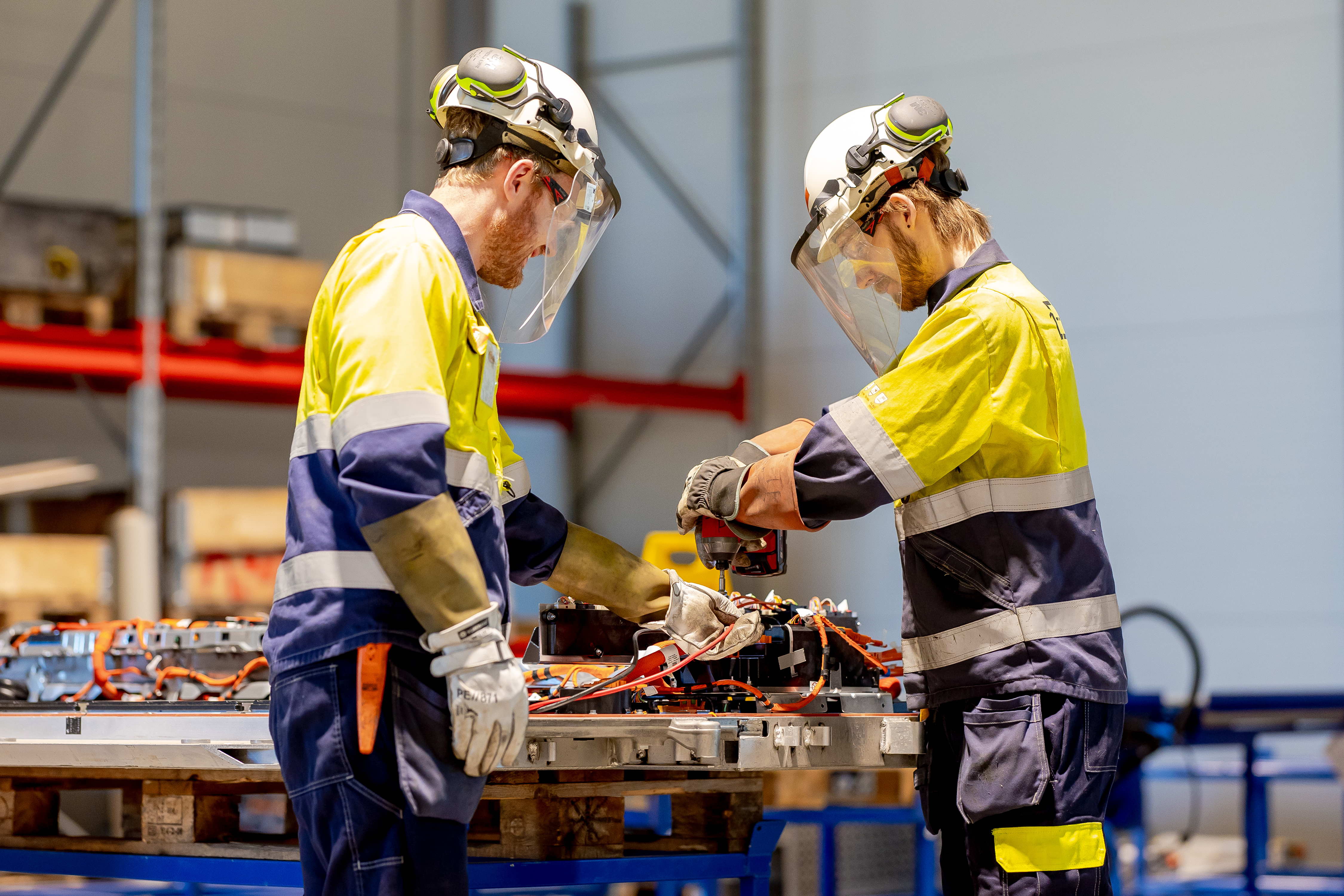 Disassembling an electric vehicle battery