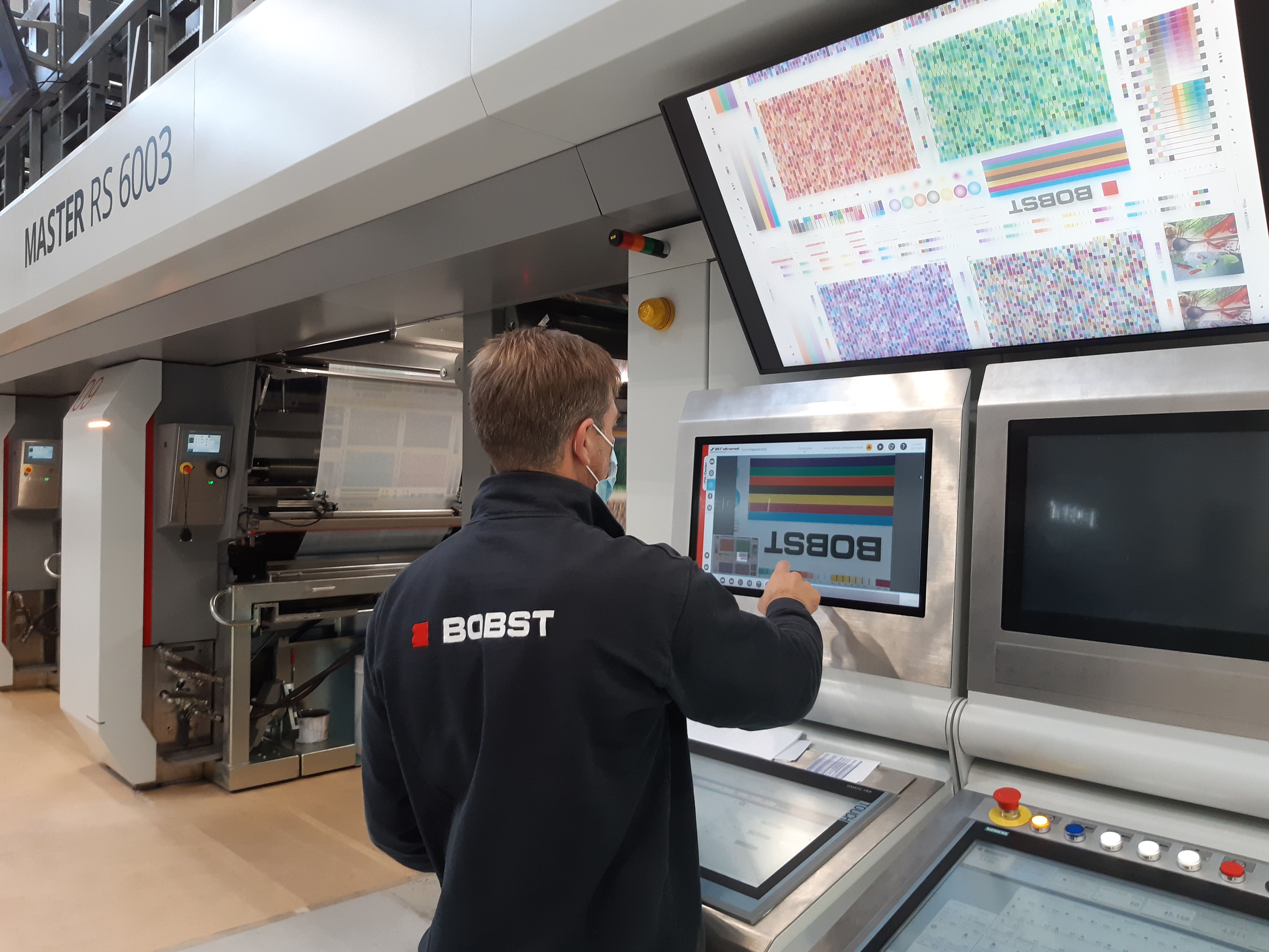 Fingerprinting for oneECG job run on a RS 6003 gravure printing press in Bobst Italia’s Packaging Center