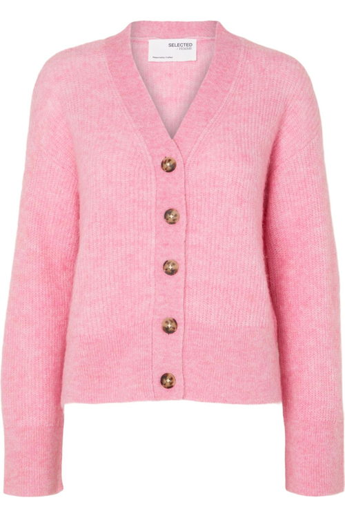 Juttu_FW23_Selected_Sweat SEL Slfmaline Ls Knit Short Cardigan Noos pink_JUTTU_€79,99 Juttu_FW23_Selected_Sweat SEL Slfmaline Ls Knit Short Cardigan Noos pink_JUTTU_€79,99