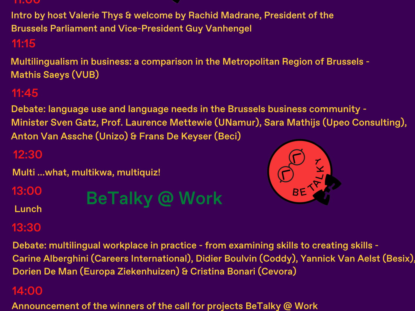 Invitation for the press: Day of Multilingualism- Betalky @Work. About multilingualism in Brussels companies