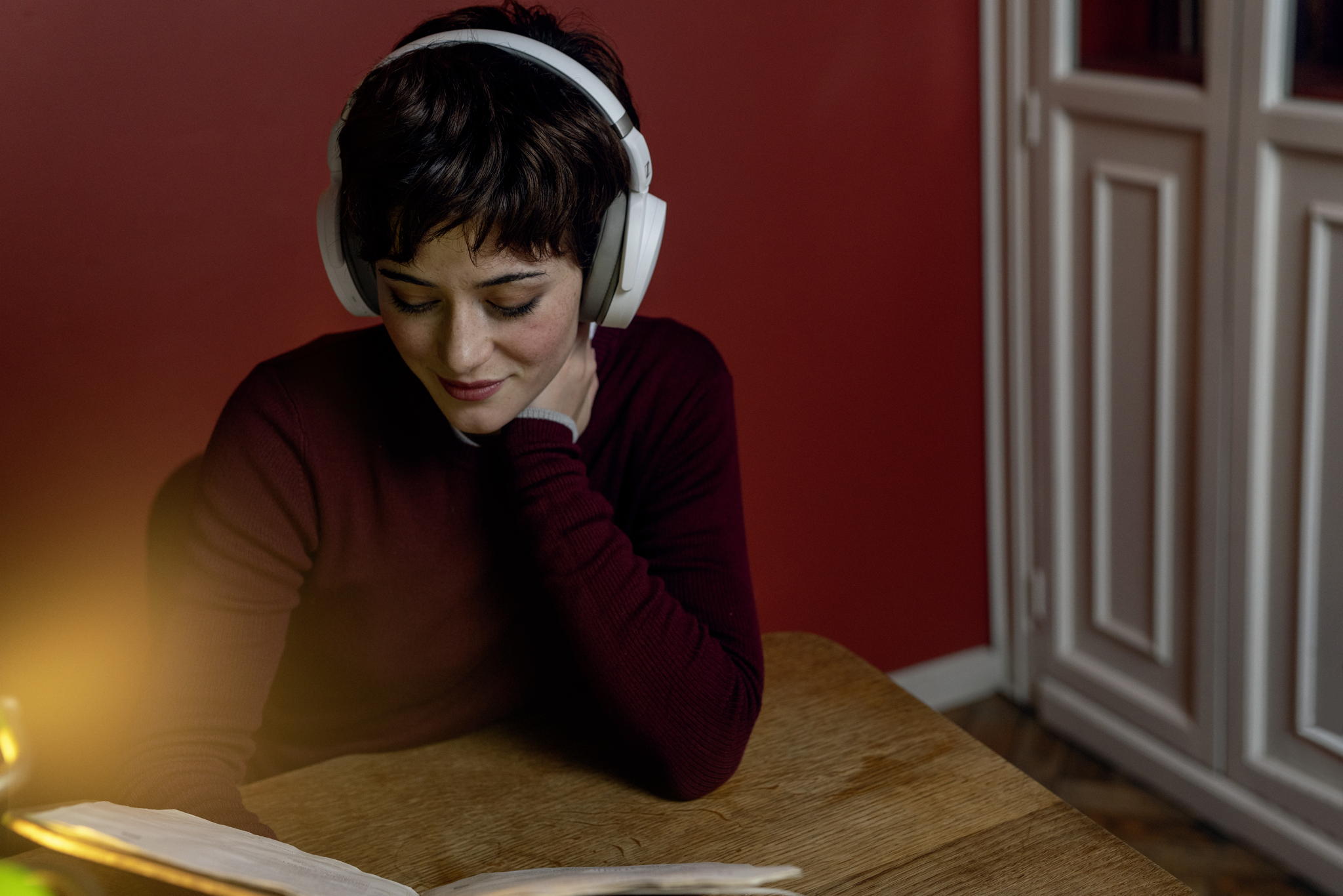 A good pair of noise-cancelling headphones like Sennheiser’s new HD 450BT (pictured here) can help you be truly present in the moment.