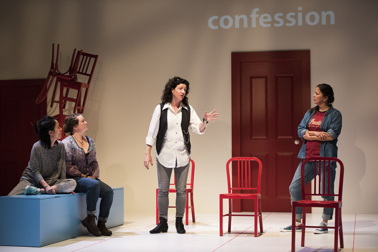Yumi Ogawa, Jennifer Paterson, Sarah Donald, and Lisa C. Ravensbergen star in Mom’s the Word / Photos by Emily Cooper
