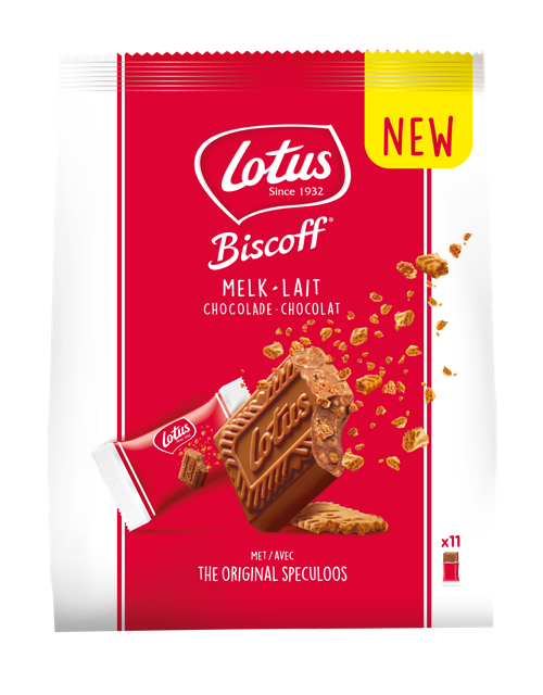 Lotus Biscoff Selection-gamma melkchocolade met speculoosstukjes