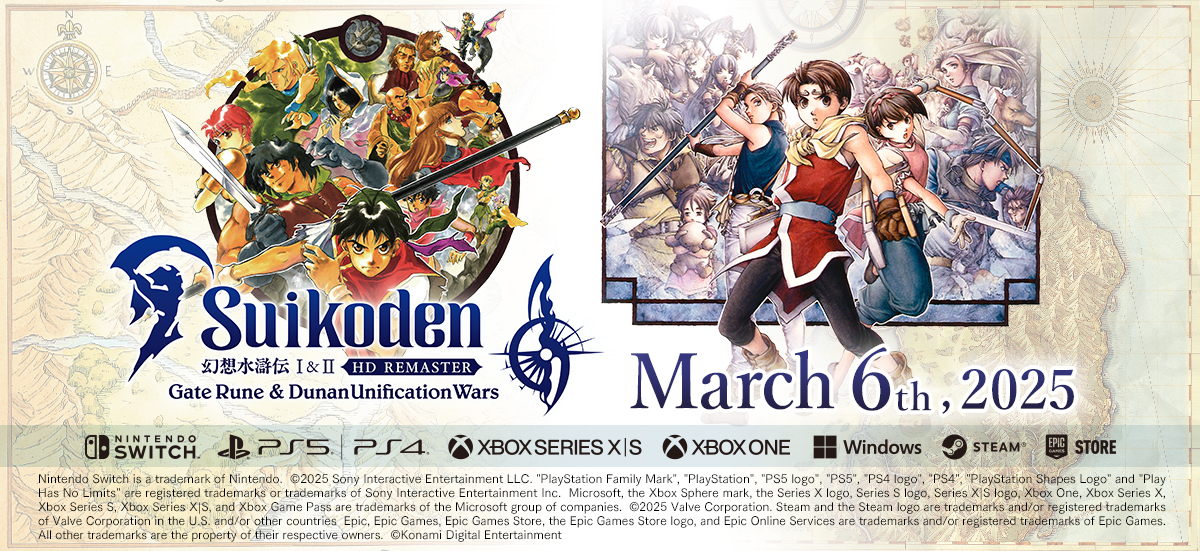 Suikoden I&II HD Remaster Gate Rune and Dunan Unification Wars est désormais disponible