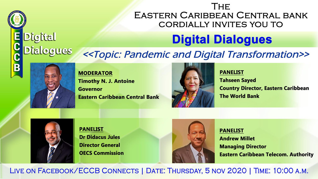 ECCB to host Digital Dialogue on the "Pandemic and Digital Transformation"