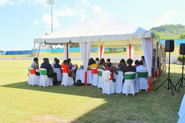 RePLAST-OECS project breakfast conference at the Daren Sammy Cricket Ground on September 25th
