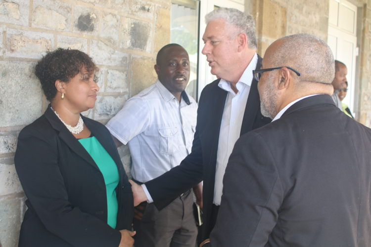 Chairman of the OECS, Honourable Allen M. Chastanet, Prime Minister of Saint Lucia meets with members of the Commission's Leadership Team