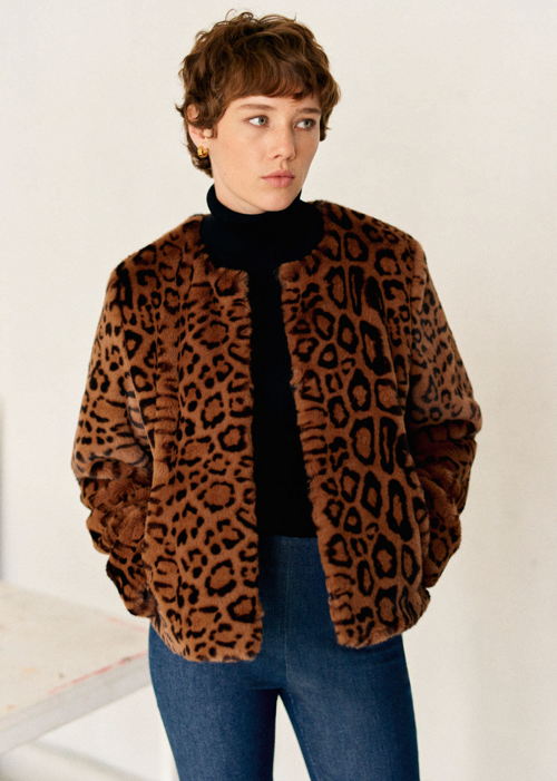 Sézane - Manteau CLEO Leopard - 250€
