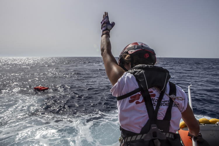 MSF Search and Rescue team is training in the Italian waters before they head to Search and Rescue area for their 12th rotation. Copyright - Anna Pantelia