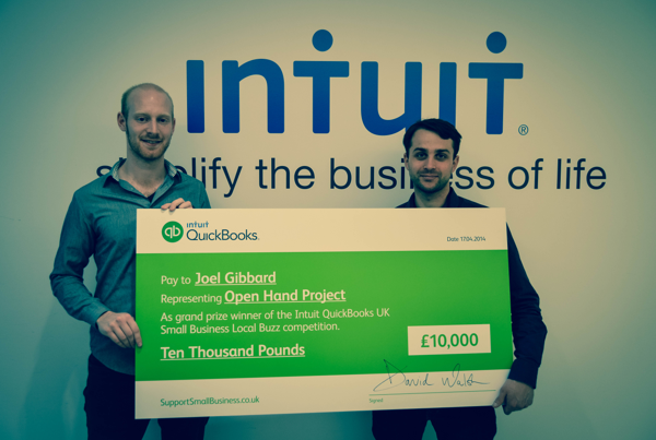 INTUIT PUTS £10,000 IN THE PALM OF STARTUP THE OPEN HAND PROJECT