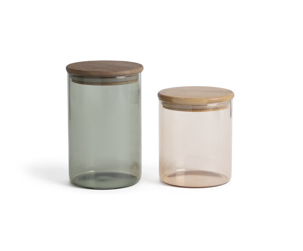 Habitat Citrine Set of 2 Glass Jars, £13