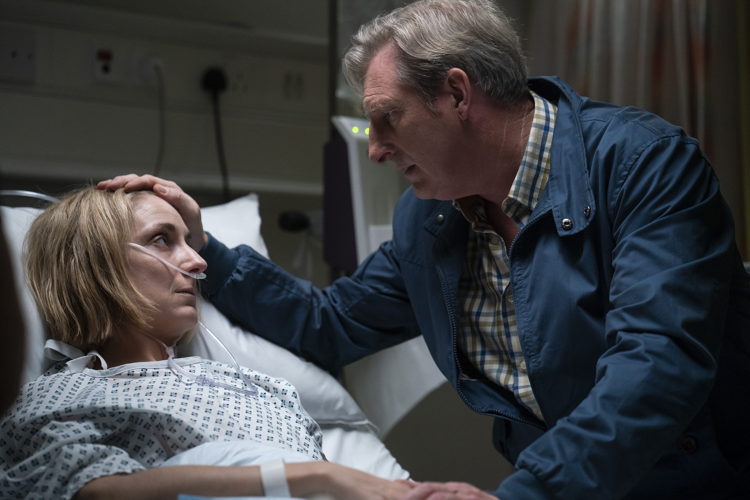 Adrian Dunbar (Jim Hogan), Grainne Keenan (Fiona Crowley) © West Road Pictures and all3media international