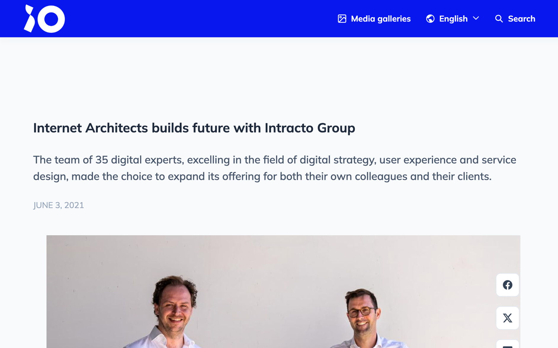 Internet Architects builds future with Intracto Group
