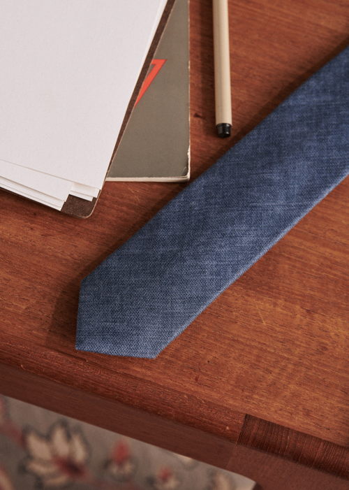 Octobre Editions - Cravate Fletcher Bleu - 65€