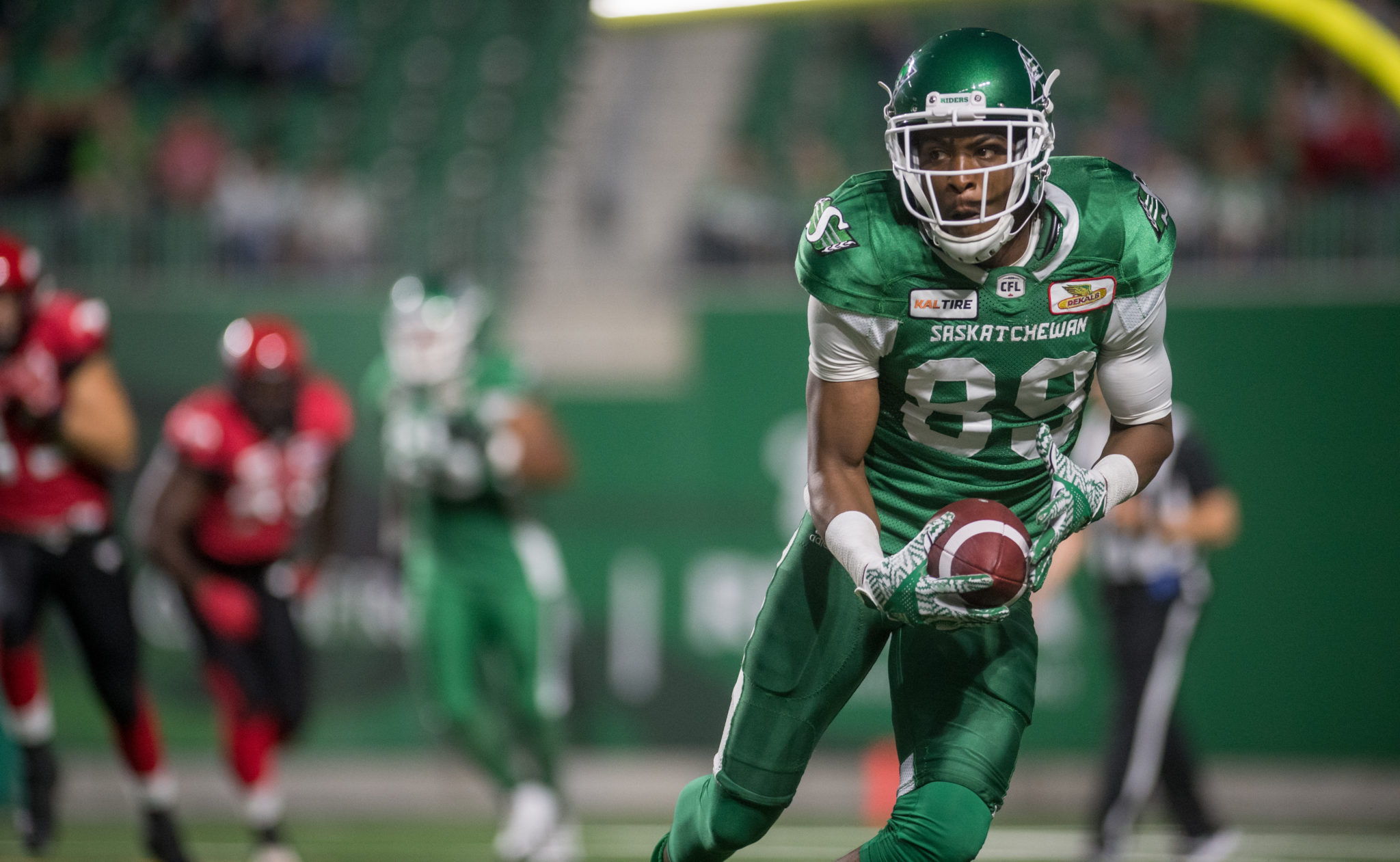 Duron Carter joins the Elks at defensive back after previously featuring on defence under Chris Jones while the pair were in Saskatchewan from 2017 to 2018. Photo credit: CFL.