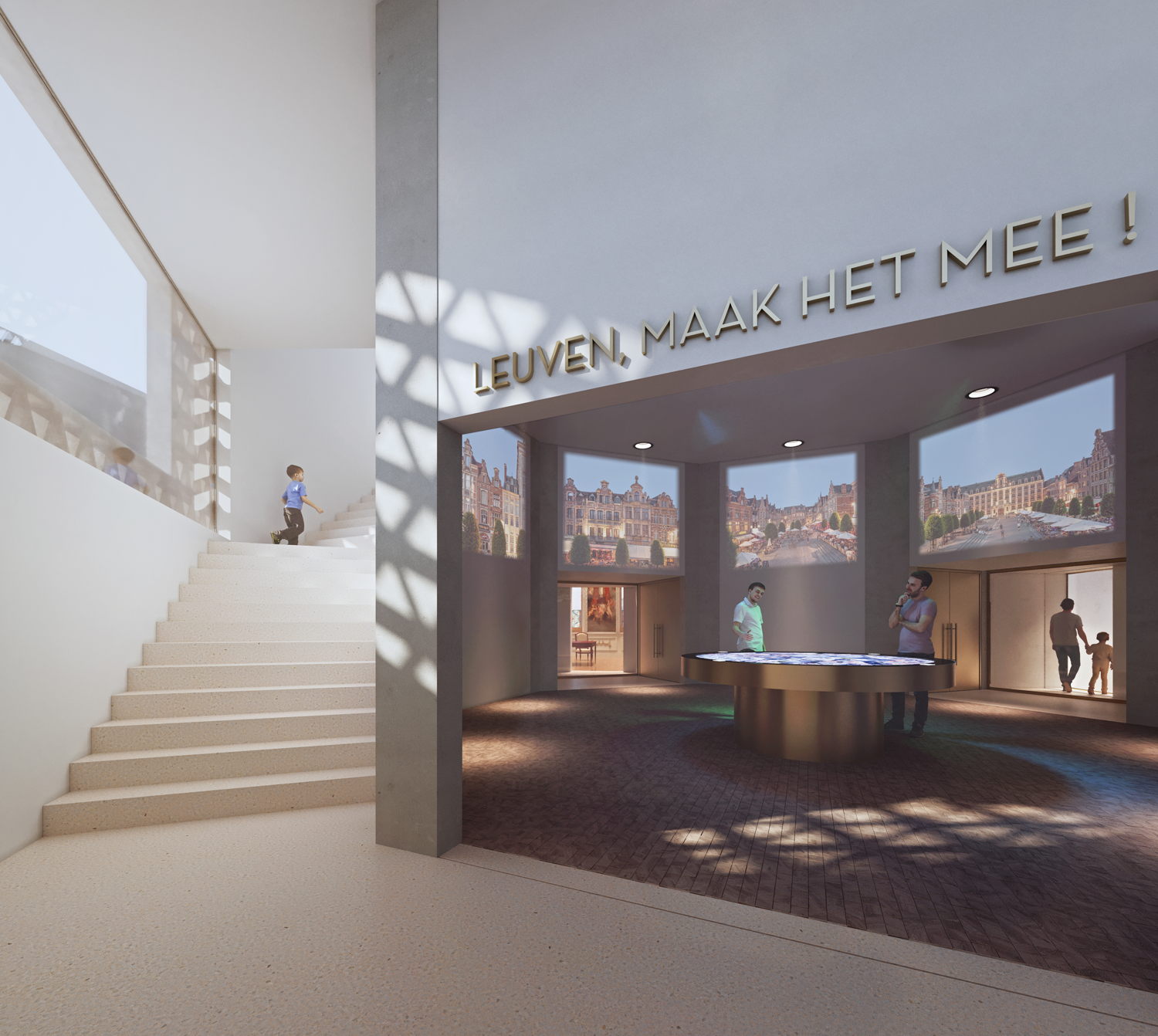 In de nieuwbouw zijn tentoonstellingsruimtes waar bezoekers verleden, heden en toekomst van de stad kunnen ontdekken.