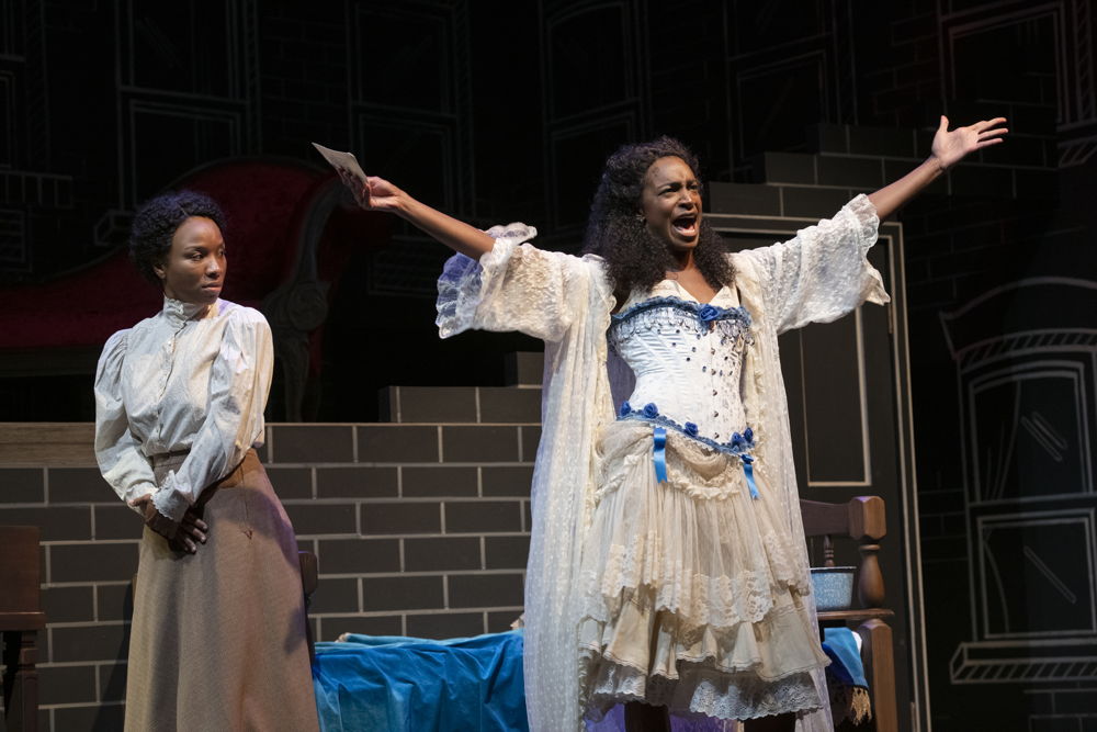 Jenny Brizard (Esther) and Amira Anderson (Mayme) in Intimate Apparel by Lynn Nottage / Photos by David Cooper