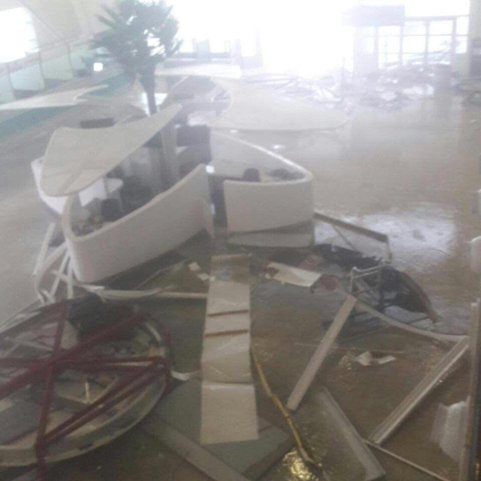 Scenes from St Maarten's Airport in the aftermath of Hurricane Irma.