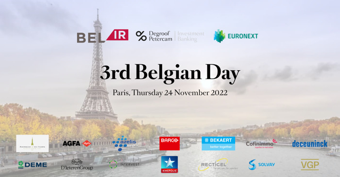 Preview: En collaboration avec Euronext et BelIR, Degroof Petercam a organisé la 3ème édition de la Belgian Day à Paris