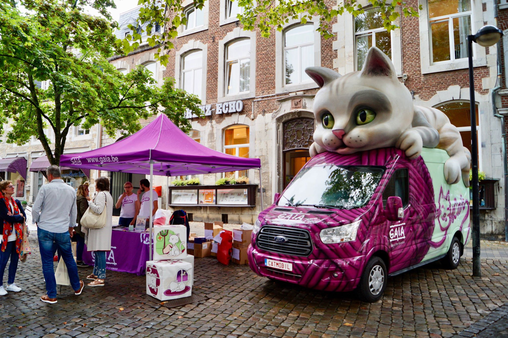 GAIA-Sommertour: Das «Catmobil» sorgte am Freitag in Eupen für Aufsehen
