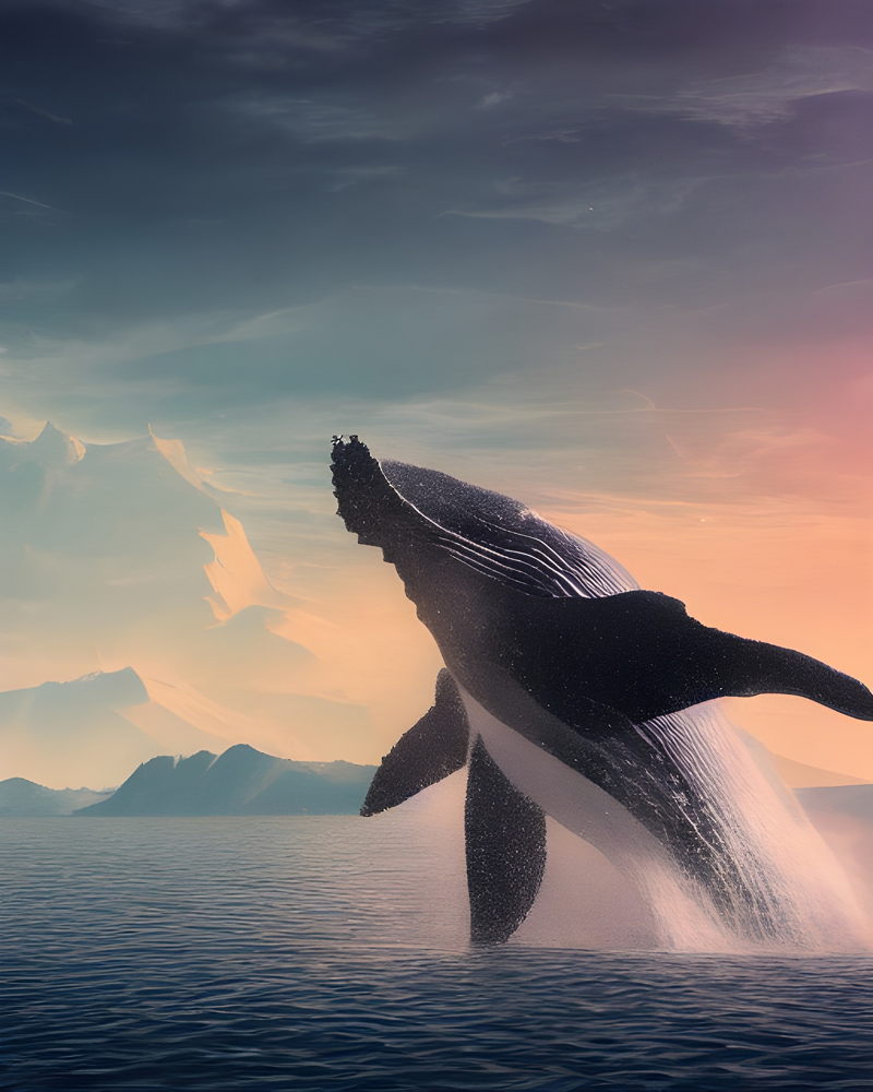A whale breaching, how majestic!
