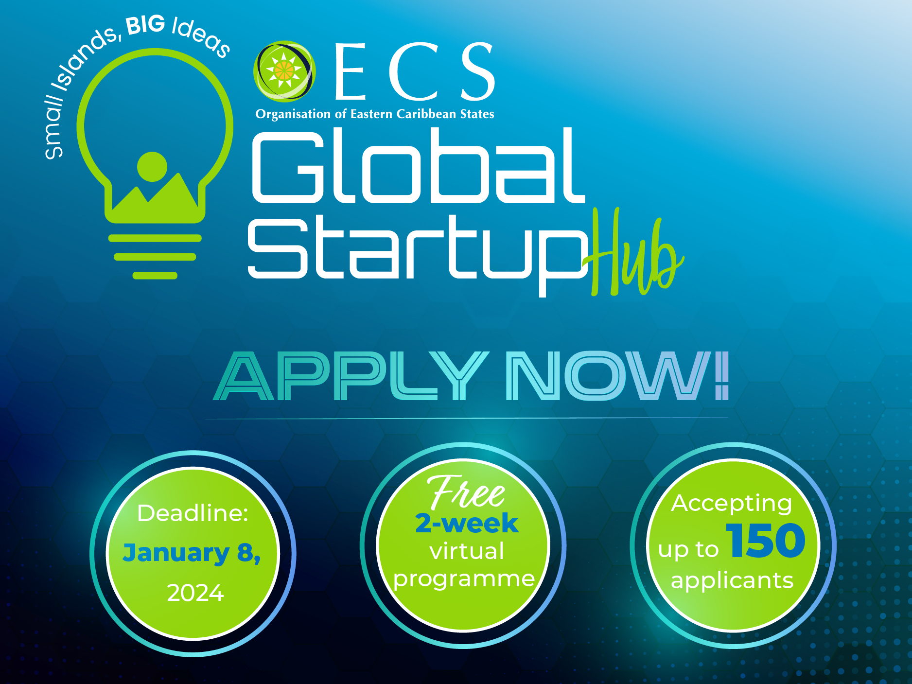 OECS Global Startup Hub - Applications Now Open for February 2024 Cohort!