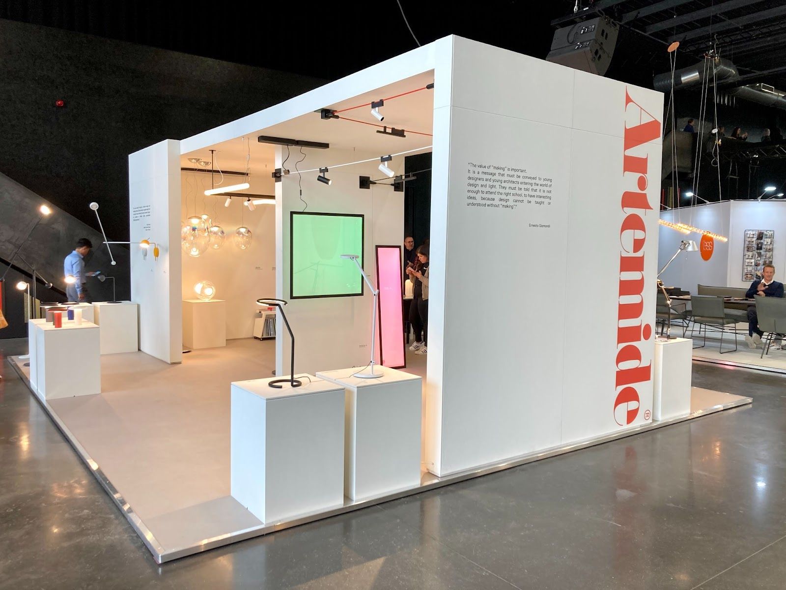 Artemide's booth at Design London
