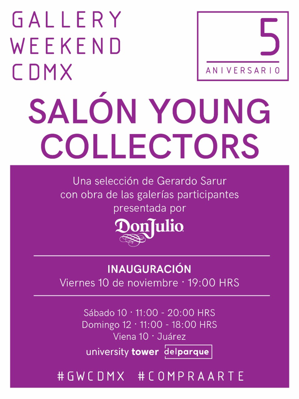Invitación "Salón Young Collectors" presentado por Don Julio