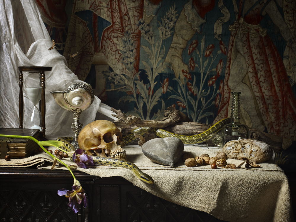 Erwin Olaf, Exquisite Corpses, Still life with Count of Egmont's heart, Vanitas, 2012, Commissioned by Gaasbeek Castle