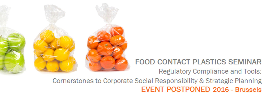 EuPC Food Contact Plastics Seminar 2016 - Postponed