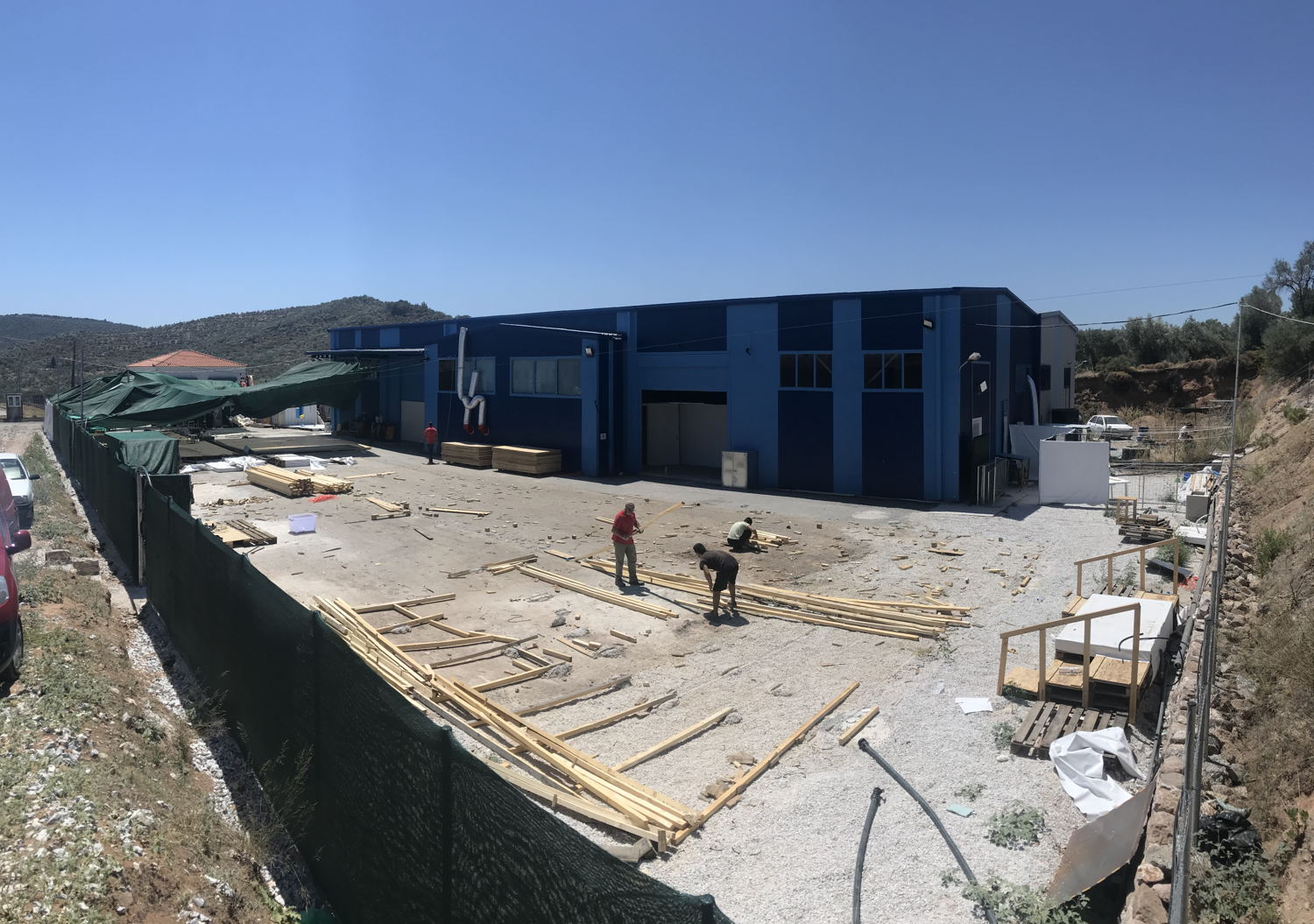 The isolation centre is dismantled. 30 July 2020, Lesbos, Credit Ihab Abassi/MSF