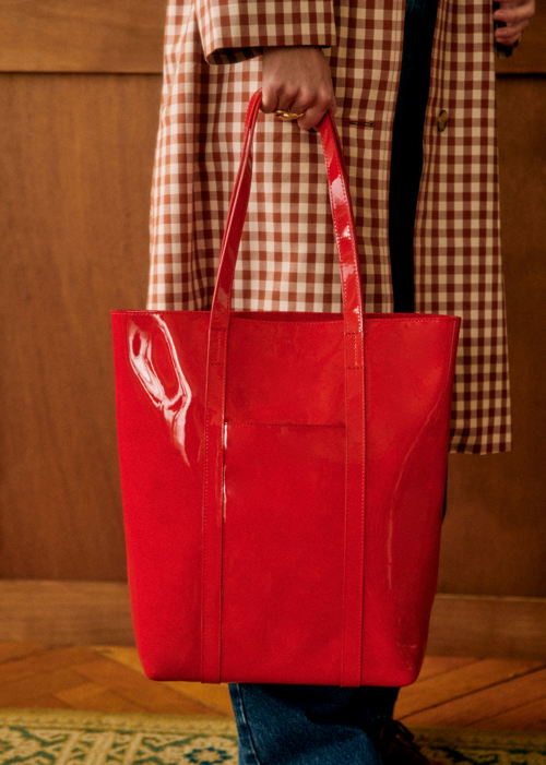 Sézane - LE CABAS Rouge vernis  (9)