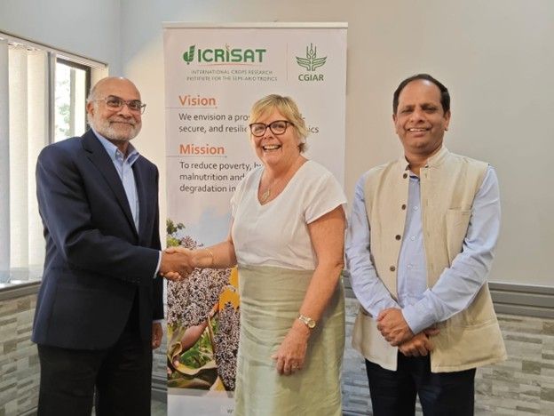 ICRISAT accueille sa nouvelle présidente du Conseil, Mme Cathy Reade, et rend hommage au leadership transformateur du Professeur Prabhu Pingali