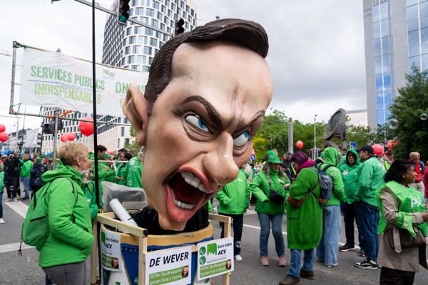 40,000 people took part in national union demonstration in Brussels