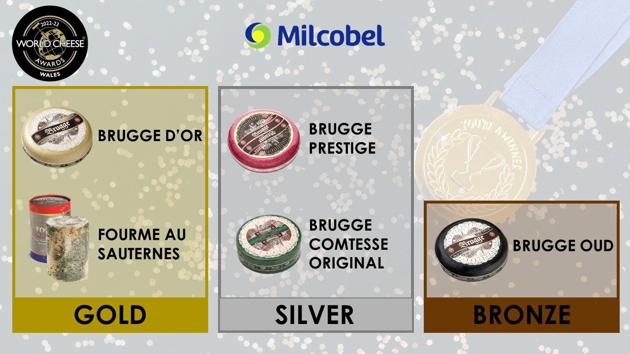 Le Fromage Milcobel Remporte 5 Médailles Aux World Cheese Awards 