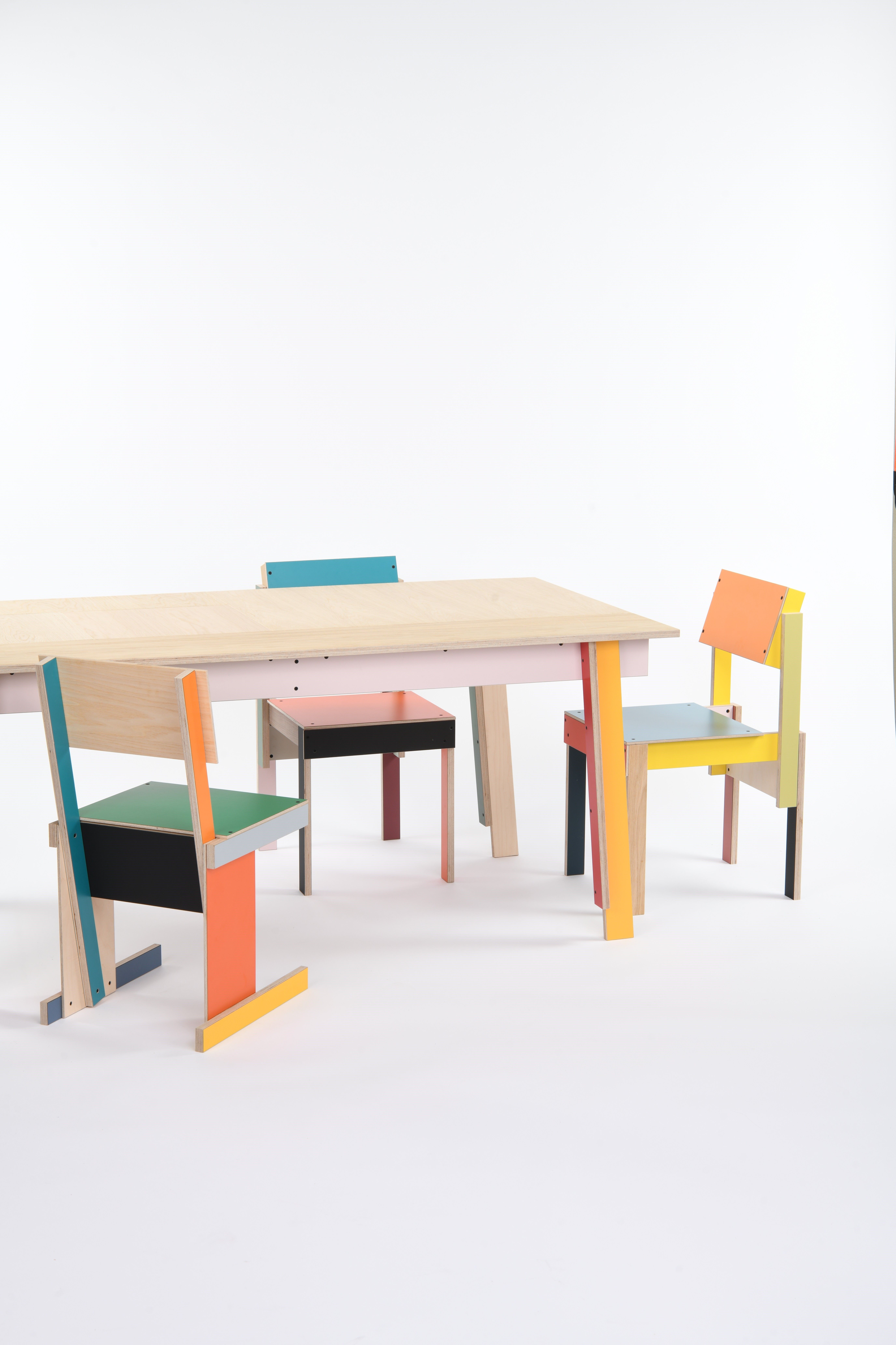 Above: Furniture by Sons of Beasley as part of Hawkins\Brown’s biscuit bar