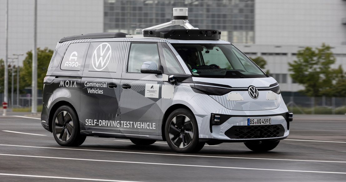Volkswagen Commercial Vehicles, Argo AI and MOIA show first ID.BUZZ prototype for autonomous driving