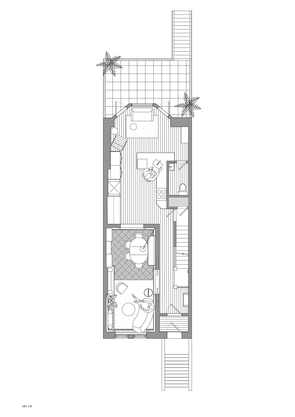 First Floor Plan, Courtesy Frederick Tang Architecture