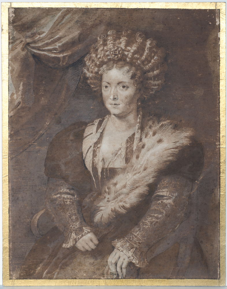 Atelier Rubens (attribué à Lucas Vorsterman), Portrait d’Isabelle d’Este,
dessin, Musée de la ville de Lierre
