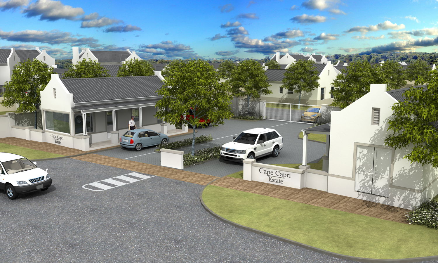 A new security estate is planned for Capri. Two and three-bedroom Cape vernacular style homes within an indigenous landscaped environment are on offer. Turn key  properties priced from: R1.795 million to R2.519 million VAT inclusive. 10 percent deposit upfront. 