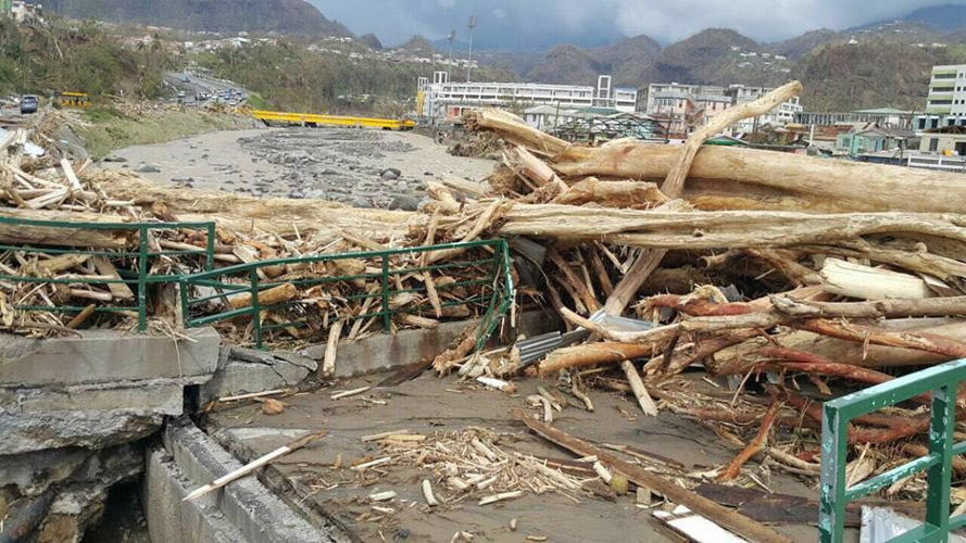 Situation in Dominica after the path of hurricane Maria.