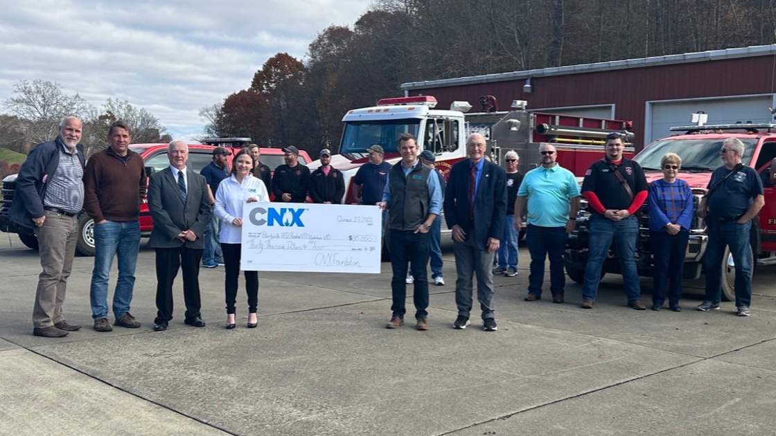 CNX Foundation Donates $30,000 to Support Volunteer Fire Departments Across West Virginia