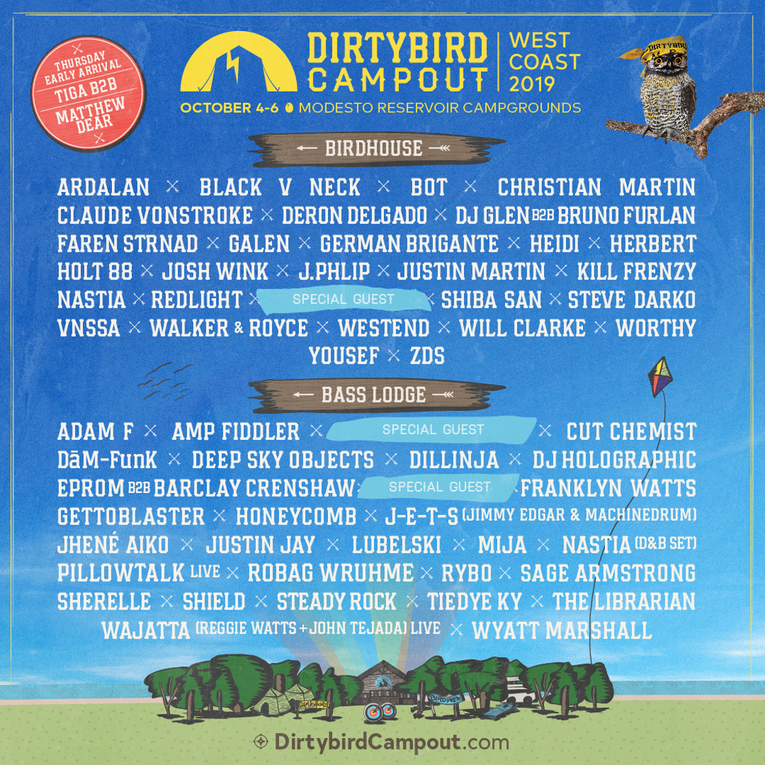 Dirtybird Campout Announces Lineup for 2019 West Coast Event