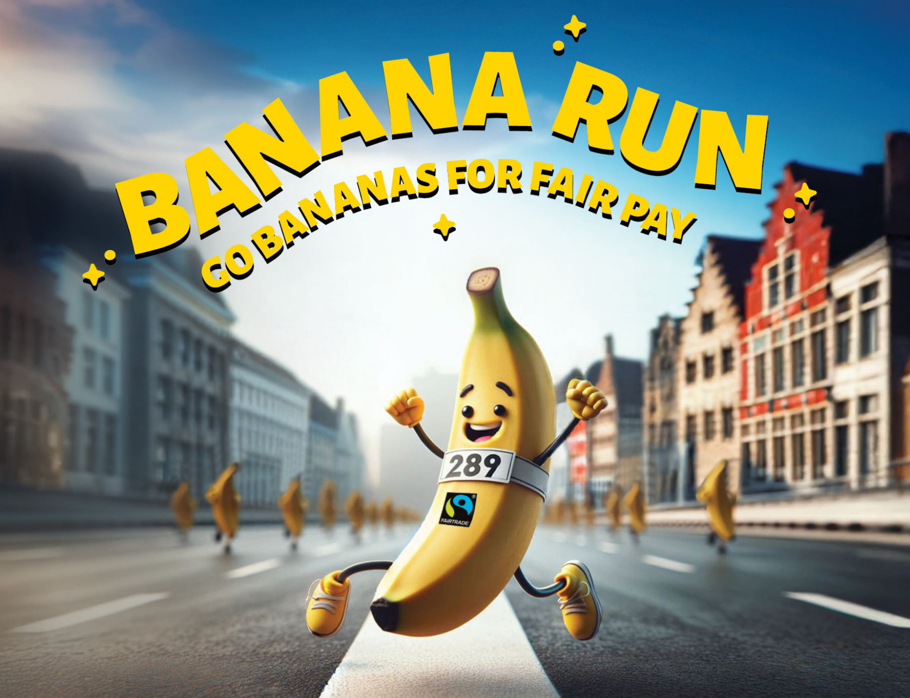 Gentbrugge maakt zich op voor wereldrecord: Fairtrade bananen aan de start van razendsnelle Bashir’s Run