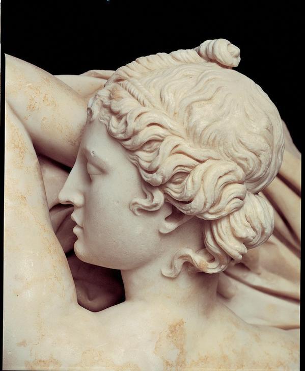 Kellenistic, 2nd C. BC. Sleeping hermaphrodite. Detail: head. Marble, 1.47m long. Roman copy, Antonine, 138–192 BC, after Greek original. Rome, Palazzo Massimo. AKG469441 © akg-images / Mondadori Portfolio / Electa Kellenistic, 2nd C. BC. Sleeping hermaphrodite. Detail: head. Marble, 1.47m long. Roman copy, Antonine, 138–192 BC, after Greek original. Rome, Palazzo Massimo. AKG469441 © akg-images / Mondadori Portfolio / Electa