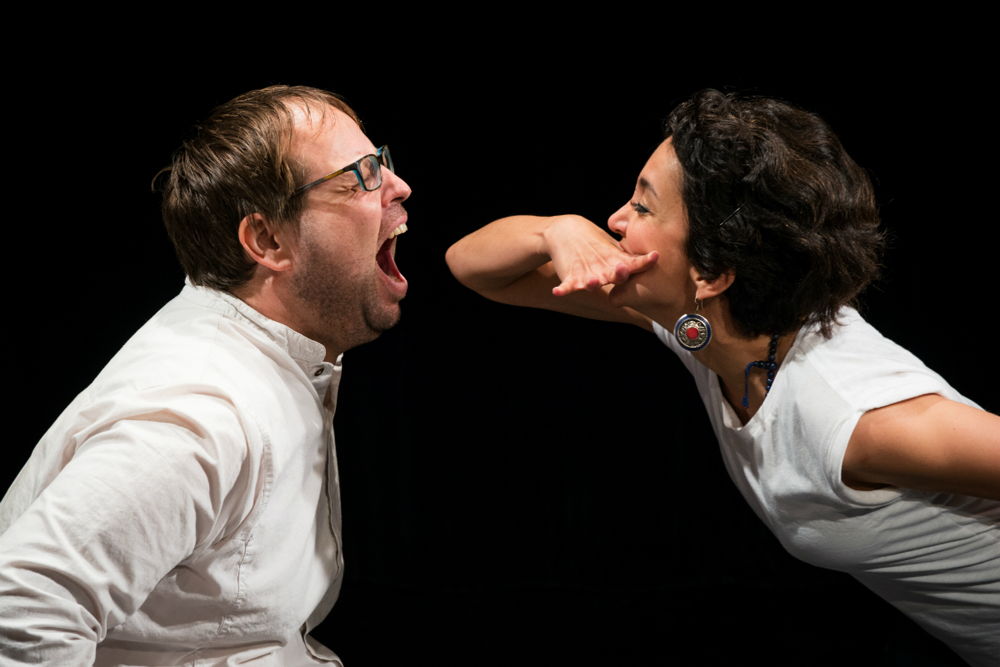 Itai Erdal and Dima Alansari in This is Not a Conversation / Photo by Natasha Wheatley