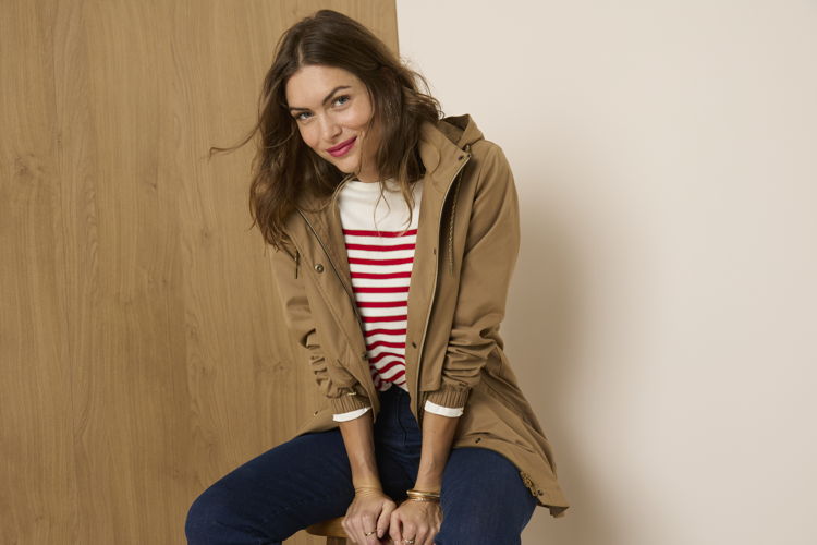 marinière met driekwartsmouwen 35,99 € - parka 119,00 €