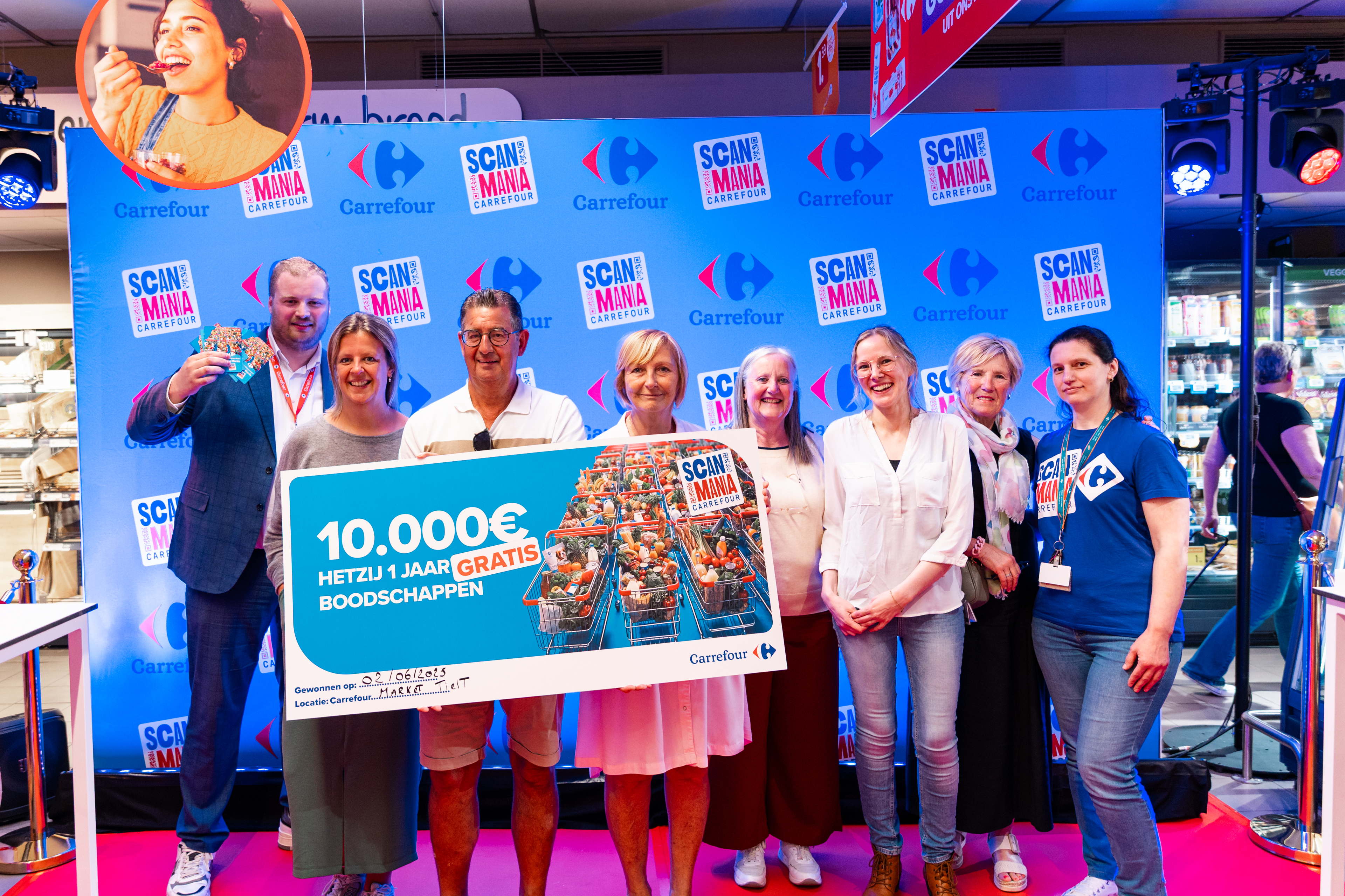Klanten van de Carrefour Market in Tielt winnen 10.000 euro aan boodschappen dankzij ScanMania