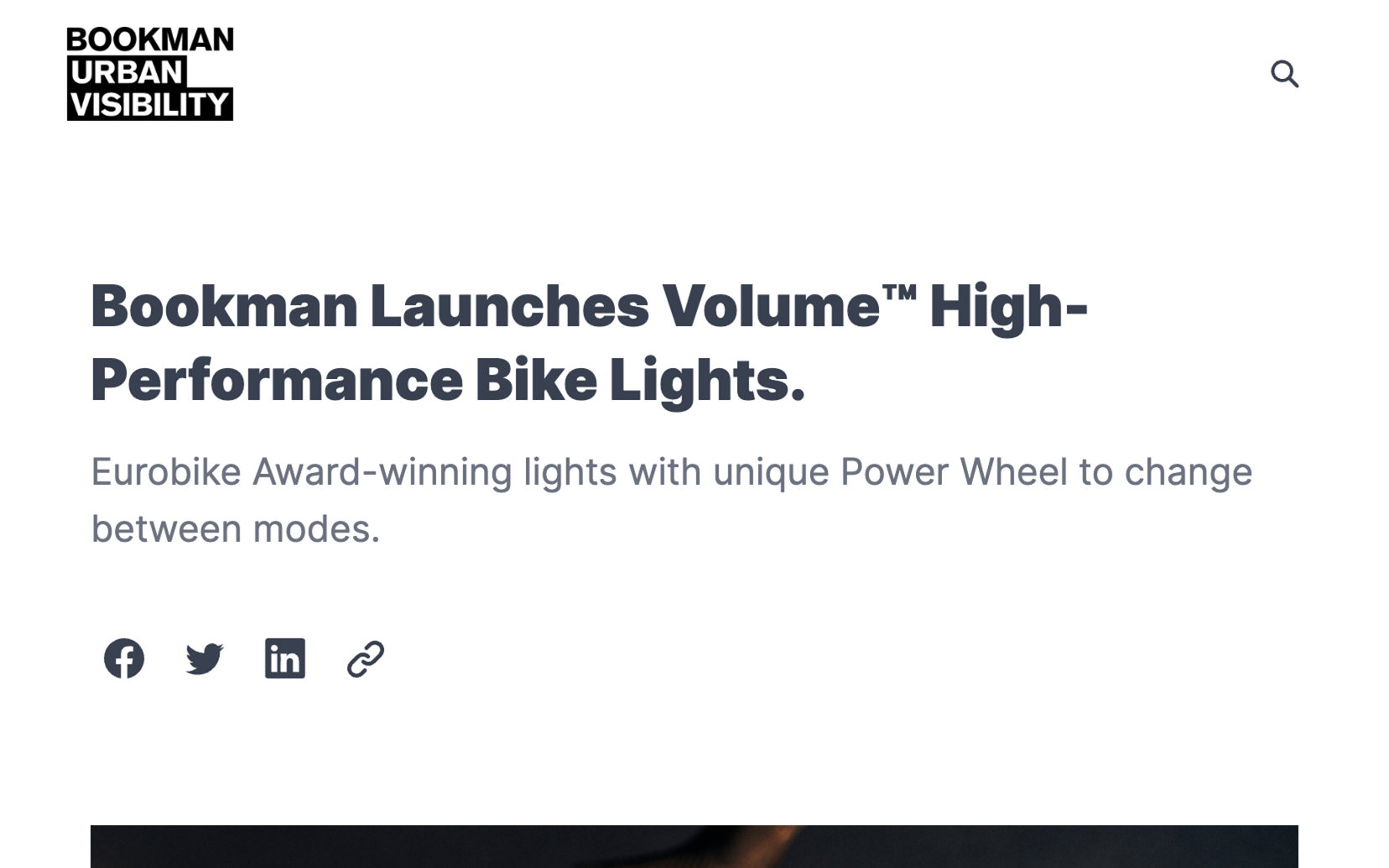 Bookman Launches Volume™ High-Performance Bike Lights.